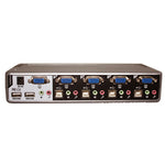 4-Port USB-PS/2 KVM Switch w/ Audio, Mic & Hub