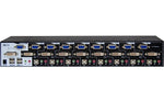 1-User Dual Console x 8-Port Dual Monitors DVI/VGA KVM Switch w/ Audio, Mic, & Hub