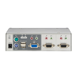 2-Port USB-PS/2 KVM Switch w/ Audio & Mic
