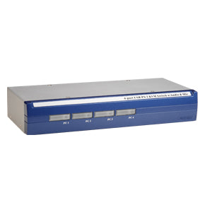 4-Port USB-PS/2 KVM Switch w/ Audio & Mic