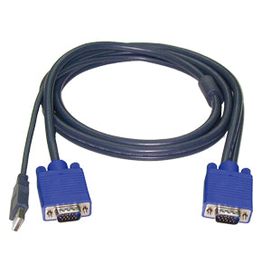 Slim 3-in-1 USB KVM Combo Cable (Male-to-male)