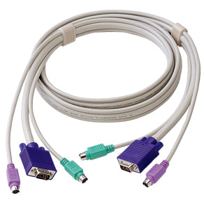 Standard 3-in-1 KVM Cable (Male-to-male)