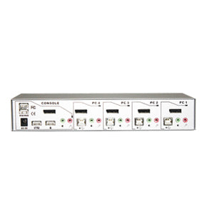 4-Port DisplayPort USB KVM Switch w/ Audio, Mic & Hub