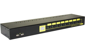 8-Port Rackmountable DVI KVM Switch w/ Audio, Mic & Hub