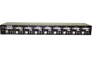 8-Port Rackmountable DVI KVM Switch w/ Audio, Mic & Hub