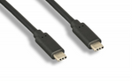 USB Type C 3.1 Gen 2 10G Male to Male Cable, 3ft, Black